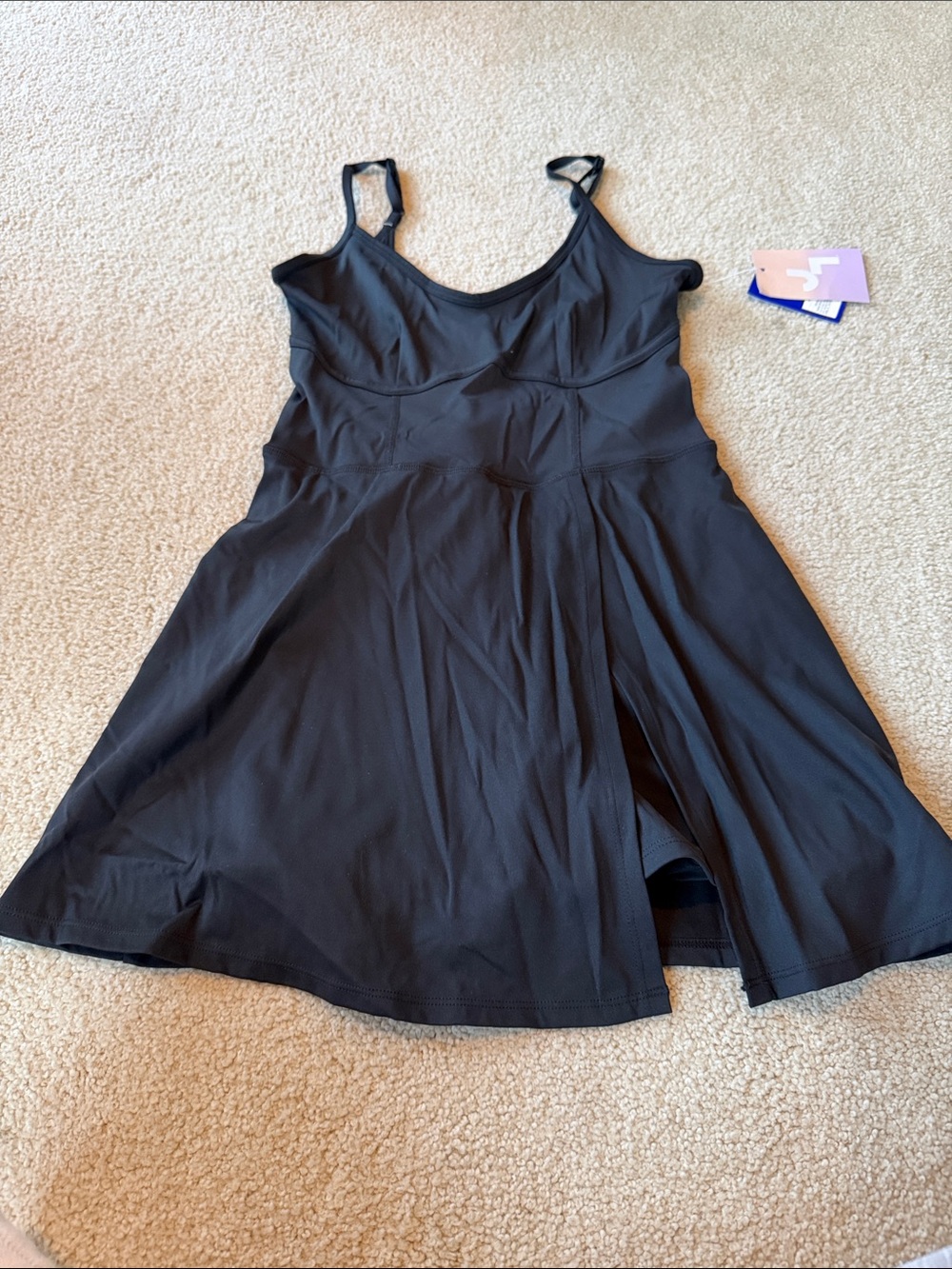 JoyLab Black Mini Dress with Flared Skirt